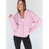 image:imageTrendy Queen Womens Zip Up Hoodies 2026 Oversized SweatshirtPale Pink