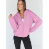 image:imageTrendy Queen Womens Zip Up Hoodies 2026 Oversized SweatshirtPink