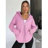 image:imageTrendy Queen Womens Zip Up Hoodies 2026 Oversized SweatshirtPink