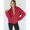 image:imageTrendy Queen Womens Zip Up Hoodies 2026 Oversized SweatshirtRed