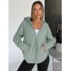 image:imageTrendy Queen Womens Zip Up Hoodies 2026 Oversized SweatshirtSage