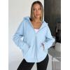 image:imageTrendy Queen Womens Zip Up Hoodies 2026 Oversized SweatshirtSky Blue