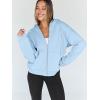 image:imageTrendy Queen Womens Zip Up Hoodies 2026 Oversized SweatshirtSky Blue