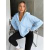 image:imageTrendy Queen Womens Zip Up Hoodies 2026 Oversized SweatshirtSky Blue