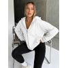 image:imageTrendy Queen Womens Zip Up Hoodies 2026 Oversized SweatshirtWhite