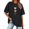 image:imageTrendy Queen Womens Graphic Tees Oversized Casual Tops Short Sleeve Loose Fit T Shirts Going Out Cute Summer Tops 2025