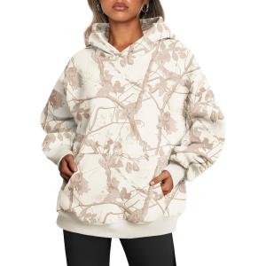 image:imageTrendy Queen Womens Oversized Hoodies Fleece Sweatshirts Fall Fashion Pullover Sweaters Winter ClothesCamo Beige