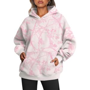 image:imageTrendy Queen Womens Oversized Hoodies Fleece Sweatshirts Fall Fashion Pullover Sweaters Winter ClothesCamo Pink