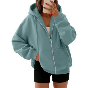 image:imageTrendy Queen Womens Zip Up Hoodies 2026 Oversized SweatshirtLake