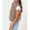 image:imageTrendy Queen Puffer Vest Women Sleeveless Winter Outerwear Warm Puffer Lightweight Fashion Standup Collar Down VestKhaki