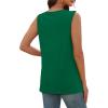 image:imageSampeel Tank Top for Women Summer Button Down V Neck T Shirts Sleeveless Loose Fit Fashion Tops 2026Green