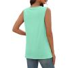 image:imageSampeel Tank Top for Women Summer Button Down V Neck T Shirts Sleeveless Loose Fit Fashion Tops 2026Lake Green