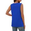 image:imageSampeel Tank Top for Women Summer Button Down V Neck T Shirts Sleeveless Loose Fit Fashion Tops 2026Royal Blue
