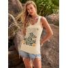 image:imageBeach Vacation Clothes for Women Sleeveless Graphic Tees Tank Tops 2026 Summer Casual Loose Fit Shirts CamisoleApricot Flower
