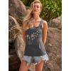 image:imageBeach Vacation Clothes for Women Sleeveless Graphic Tees Tank Tops 2026 Summer Casual Loose Fit Shirts CamisoleDark Grey Flower2