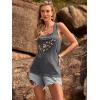 image:imageBeach Vacation Clothes for Women Sleeveless Graphic Tees Tank Tops 2026 Summer Casual Loose Fit Shirts CamisoleDark Grey Flower2