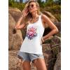 image:imageBeach Vacation Clothes for Women Sleeveless Graphic Tees Tank Tops 2026 Summer Casual Loose Fit Shirts CamisoleWhite Floral 1