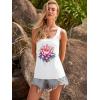 image:imageBeach Vacation Clothes for Women Sleeveless Graphic Tees Tank Tops 2026 Summer Casual Loose Fit Shirts CamisoleWhite Floral 1