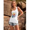 image:imageBeach Vacation Clothes for Women Sleeveless Graphic Tees Tank Tops 2026 Summer Casual Loose Fit Shirts CamisoleWhite Floral
