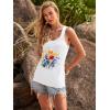 image:imageBeach Vacation Clothes for Women Sleeveless Graphic Tees Tank Tops 2026 Summer Casual Loose Fit Shirts CamisoleWhite Floral