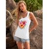 image:imageBeach Vacation Clothes for Women Sleeveless Graphic Tees Tank Tops 2026 Summer Casual Loose Fit Shirts CamisoleWhite Flower