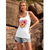 image:imageBeach Vacation Clothes for Women Sleeveless Graphic Tees Tank Tops 2026 Summer Casual Loose Fit Shirts CamisoleWhite Flower
