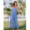 image:imageJumpsuits for Women 2026 Summer Rompers Boho Floral Overalls Casual Wide Leg Long Pant One Piece Vacation OutfitsBlue 1