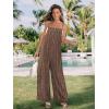 image:imageJumpsuits for Women 2026 Summer Rompers Boho Floral Overalls Casual Wide Leg Long Pant One Piece Vacation OutfitsBrown