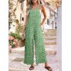 image:imageJumpsuits for Women 2026 Summer Rompers Boho Floral Overalls Casual Wide Leg Long Pant One Piece Vacation OutfitsGreen 3