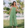image:imageJumpsuits for Women 2026 Summer Rompers Boho Floral Overalls Casual Wide Leg Long Pant One Piece Vacation OutfitsGreen 3