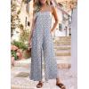 image:imageJumpsuits for Women 2026 Summer Rompers Boho Floral Overalls Casual Wide Leg Long Pant One Piece Vacation OutfitsPurple 1