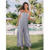 image:imageJumpsuits for Women 2026 Summer Rompers Boho Floral Overalls Casual Wide Leg Long Pant One Piece Vacation OutfitsPurple 1