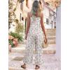 image:imageJumpsuits for Women 2026 Summer Rompers Boho Floral Overalls Casual Wide Leg Long Pant One Piece Vacation OutfitsWhite 1