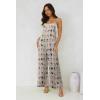 image:imageJumpsuits for Women 2026 Summer Rompers Boho Floral Overalls Casual Wide Leg Long Pant One Piece Vacation OutfitsWhite 2