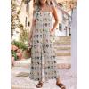 image:imageJumpsuits for Women 2026 Summer Rompers Boho Floral Overalls Casual Wide Leg Long Pant One Piece Vacation OutfitsWhite 2