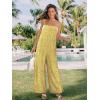 image:imageJumpsuits for Women 2026 Summer Rompers Boho Floral Overalls Casual Wide Leg Long Pant One Piece Vacation OutfitsYellow1