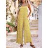image:imageJumpsuits for Women 2026 Summer Rompers Boho Floral Overalls Casual Wide Leg Long Pant One Piece Vacation OutfitsYellow1