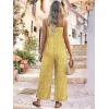image:imageJumpsuits for Women 2026 Summer Rompers Boho Floral Overalls Casual Wide Leg Long Pant One Piece Vacation OutfitsYellow1