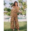 image:imageJumpsuits for Women 2026 Summer Rompers Boho Floral Overalls Casual Wide Leg Long Pant One Piece Vacation OutfitsYellow2