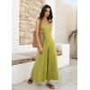 image:imageJumpsuits for Women 2026 Summer Sleeveless Casual Loose Wide Leg Long Pant Rompers One Piece Beach Vacation OutfitsGreen