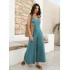 image:imageJumpsuits for Women 2026 Summer Sleeveless Casual Loose Wide Leg Long Pant Rompers One Piece Beach Vacation OutfitsGrey Blue