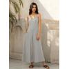 image:imageJumpsuits for Women 2026 Summer Sleeveless Casual Loose Wide Leg Long Pant Rompers One Piece Beach Vacation OutfitsLight Grey