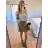 image:imageLong Sleeve Shirts for Women Lace V Neck Ribbed Fitted TShirt Dressy Business Casual Blouses 2026 Trendy Fall TopsGrey
