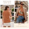 image:imageSleeveless Tank Tops for Women 2026 Summer Casual Blouses Graphic Tees Loose Fit Crewneck Vacation Outfits ShirtsPattern1