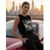 image:imageSleeveless Tank Tops for Women 2026 Summer Casual Blouses Graphic Tees Loose Fit Crewneck Vacation Outfits ShirtsPattern14
