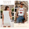 image:imageSleeveless Tank Tops for Women 2026 Summer Casual Blouses Graphic Tees Loose Fit Crewneck Vacation Outfits ShirtsPattern16