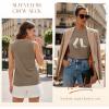 image:imageSleeveless Tank Tops for Women 2026 Summer Casual Blouses Graphic Tees Loose Fit Crewneck Vacation Outfits ShirtsPattern19