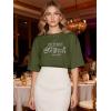 image:imageWomens Oversized T Shirts Graphic Tees Summer Short Sleeve Casual Loose Crewneck Basic Tunic Tops Trendy 2026Army Green