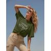 image:imageWomens Oversized T Shirts Graphic Tees Summer Short Sleeve Casual Loose Crewneck Basic Tunic Tops Trendy 2026Army Green