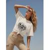 image:imageWomens Oversized T Shirts Graphic Tees Summer Short Sleeve Casual Loose Crewneck Basic Tunic Tops Trendy 2026Beige